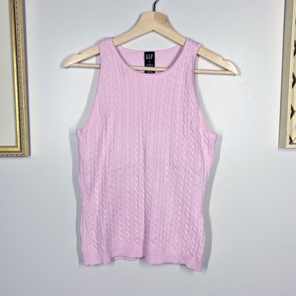 Vintage Tops - Y2K Gap Cable Knit Halter Neck Top M